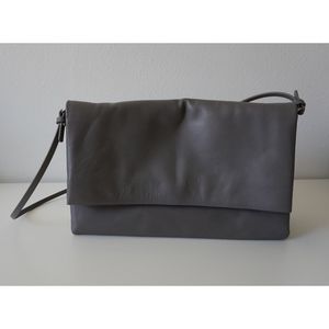 Zara grey real leather handbag